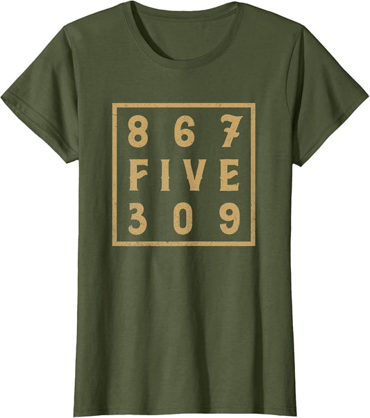867-Five-309 80S Retro Vintage Men, Women 8675-309 Jenny