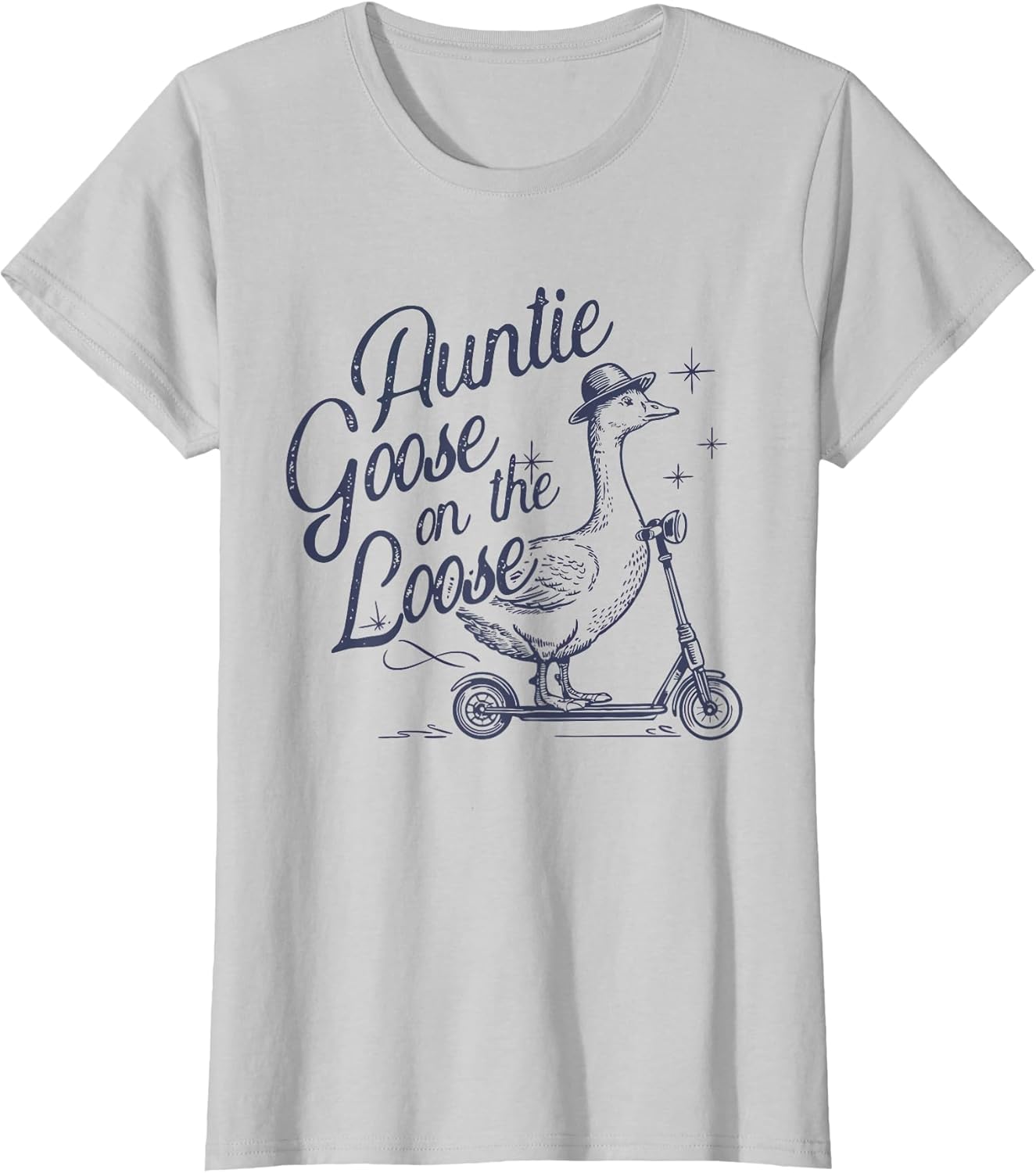 Auntie Goose on The Loose Funny Scooter Animal Retro