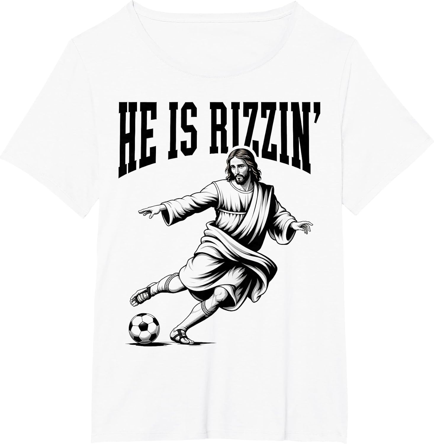 Rizzen Funny Sports Rizz He is Rizzin Jesus Playing Soccer