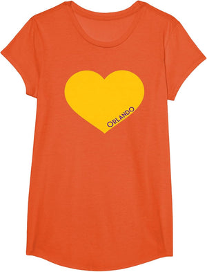 Orlando Soccer City Fan Color Heart Shirt