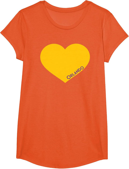 Orlando Soccer City Fan Color Heart Shirt