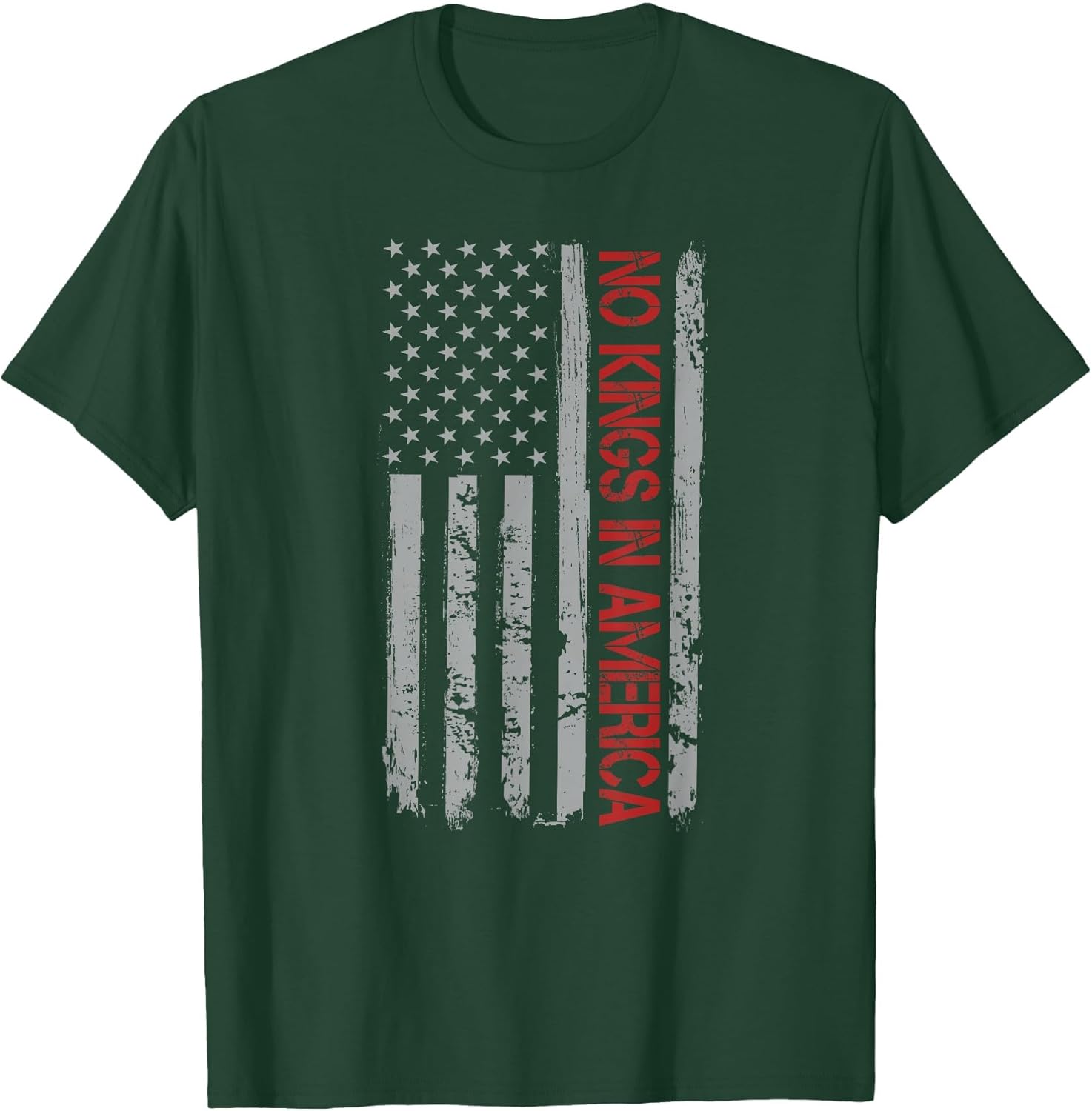 No Kings in America US Flag Vintage