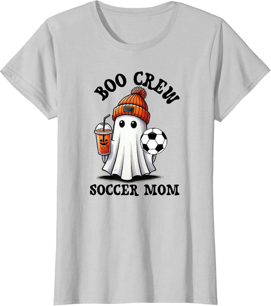 Halloween Soccer Mom Cute Ghost Coffee Boo Crew