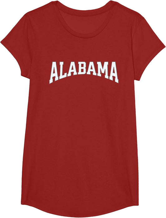Vintage Alabama Arched Print Sports Fan Retro