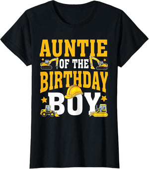 Auntie of The Birthday Boy Matching Construction Crew