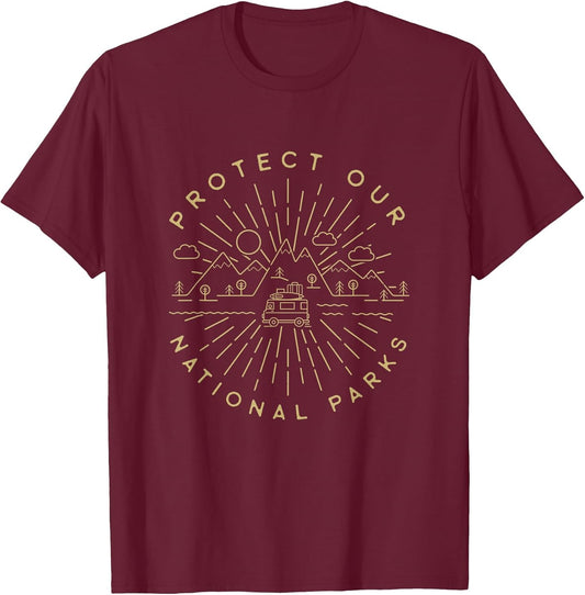 Protect Our National Parks Hiking Camping Outdoors Shirt
