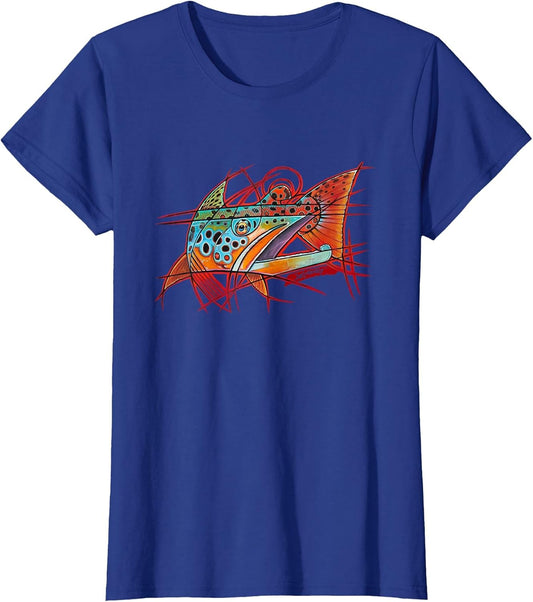 Cubist Brown Trout Fishing Derek Deyoung