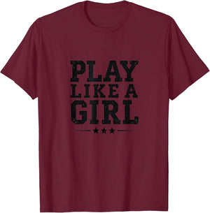 Play Like A Girl Women Football Design