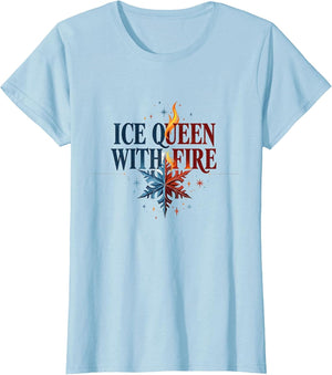 Ice Queen with Fire Snowflake Winter Design