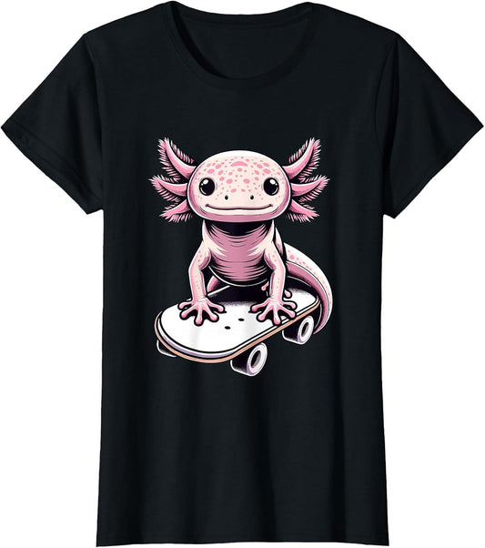 Skateboarding Axolotl Skater Skateboarder Women