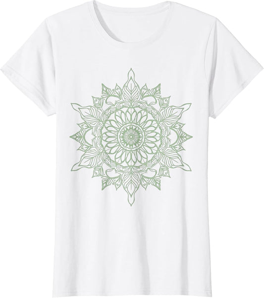 Zen Grow Line Art Mandala Peaceful Botanical
