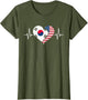 Half American Half Korean USA Flag South Korea America