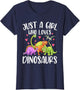 Dinosaur Just a Girl Who Loves Dinosaurs Women Teen Girls