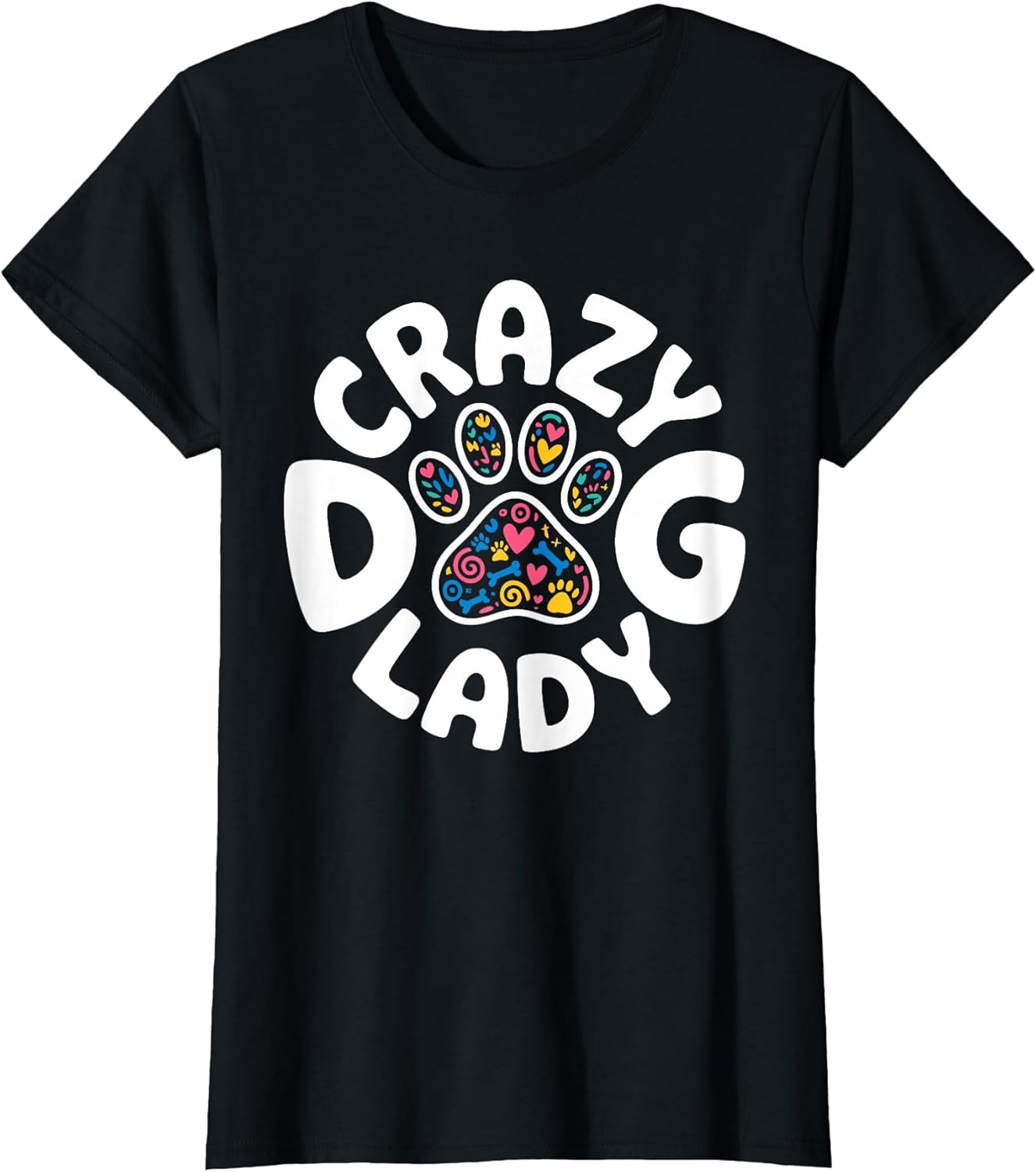 Crazy Dog Lady Shirt Funny Women Kids Dog Lover Owner