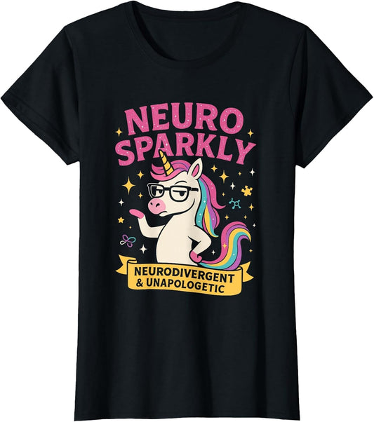 Neuro Sparkly Autism Awareness Neurodivergent ADHD Unicorn