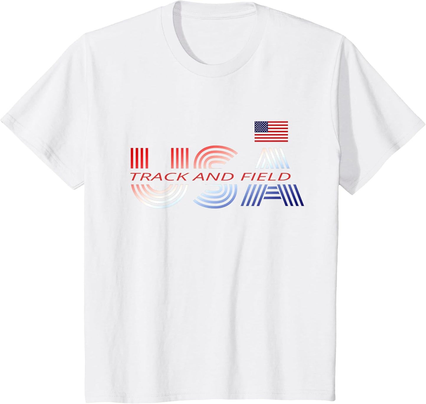 Patriotic USA Team Sports Proud American Track and Field