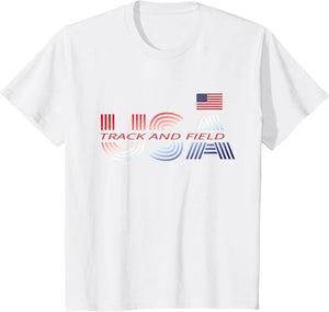 Patriotic USA Team Sports Proud American Track and Field