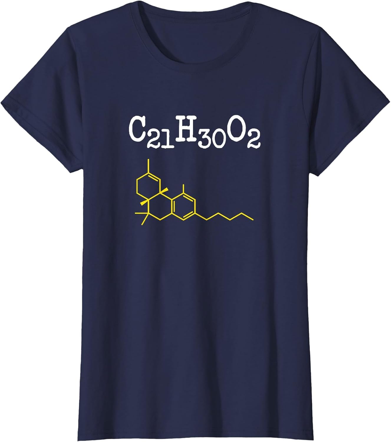 C21H30O2 Tetrahydrocannabinol or THC Molecule Symbol Shirt