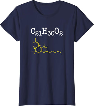 C21H30O2 Tetrahydrocannabinol or THC Molecule Symbol Shirt