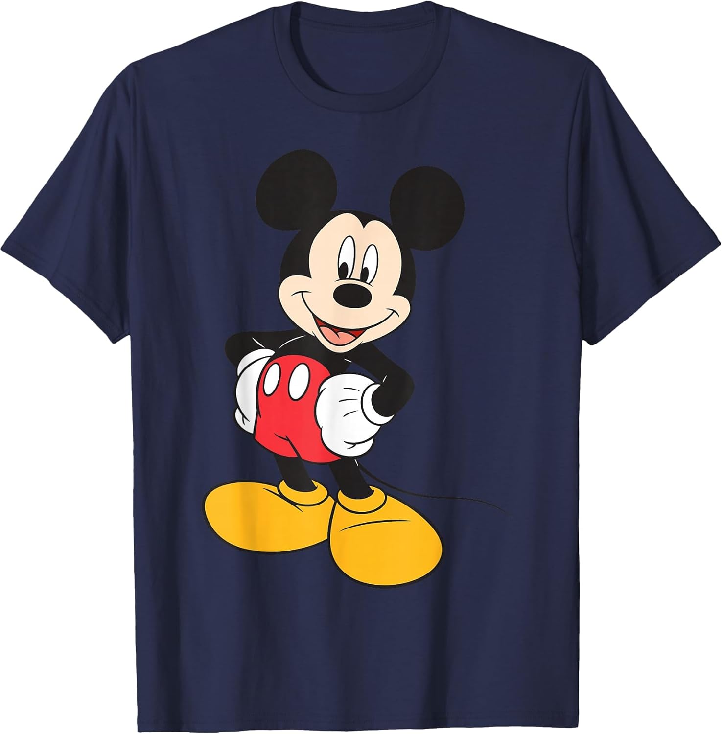 Disney Mickey and Friends Mickey Mouse Classic Pose , Men, Navy Blue, 6X-Large