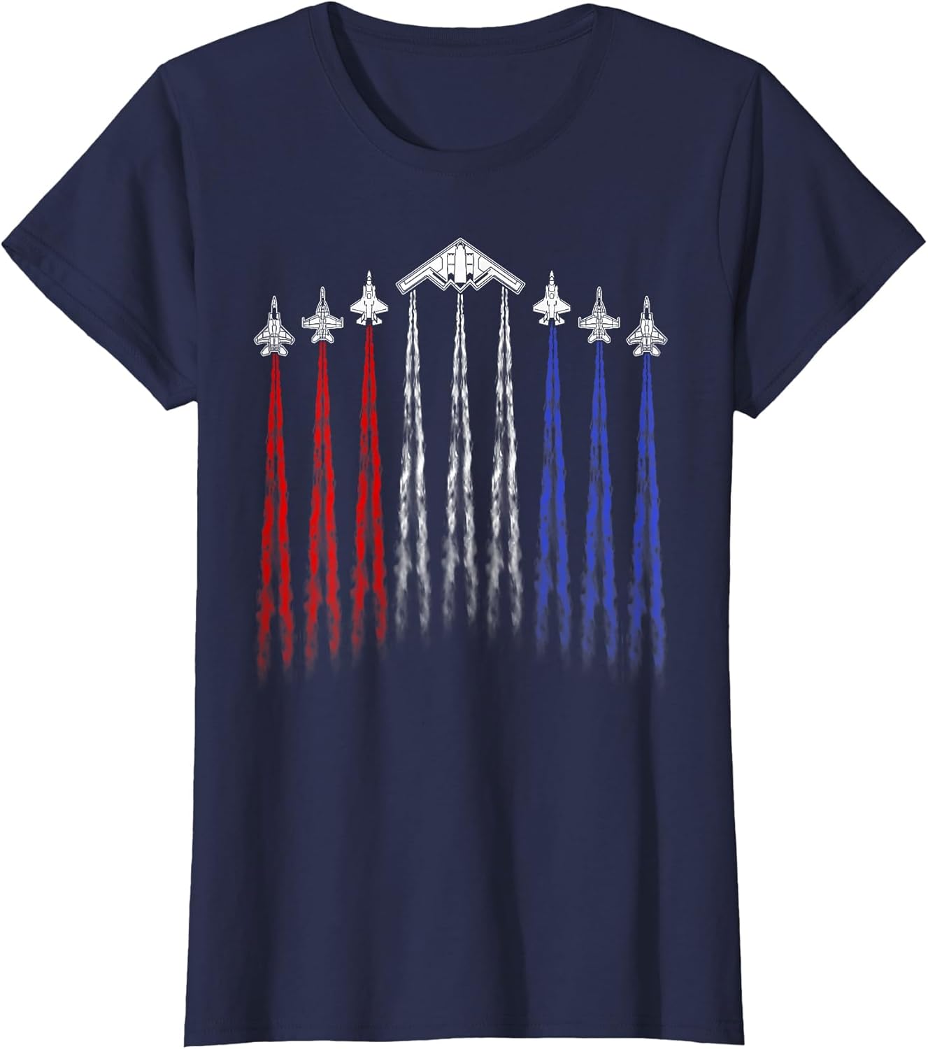 4th of July Fighter Jet Airplane Red White Blue Patriotic
