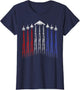 4th of July Fighter Jet Airplane Red White Blue Patriotic