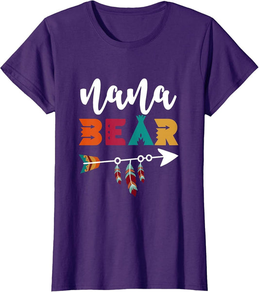 Nana Bear Hippie Grandma Mother's Day Camping Hiking Lover