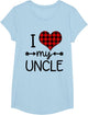 I Love My Uncle Heart Plaid for Babies and Toddlers