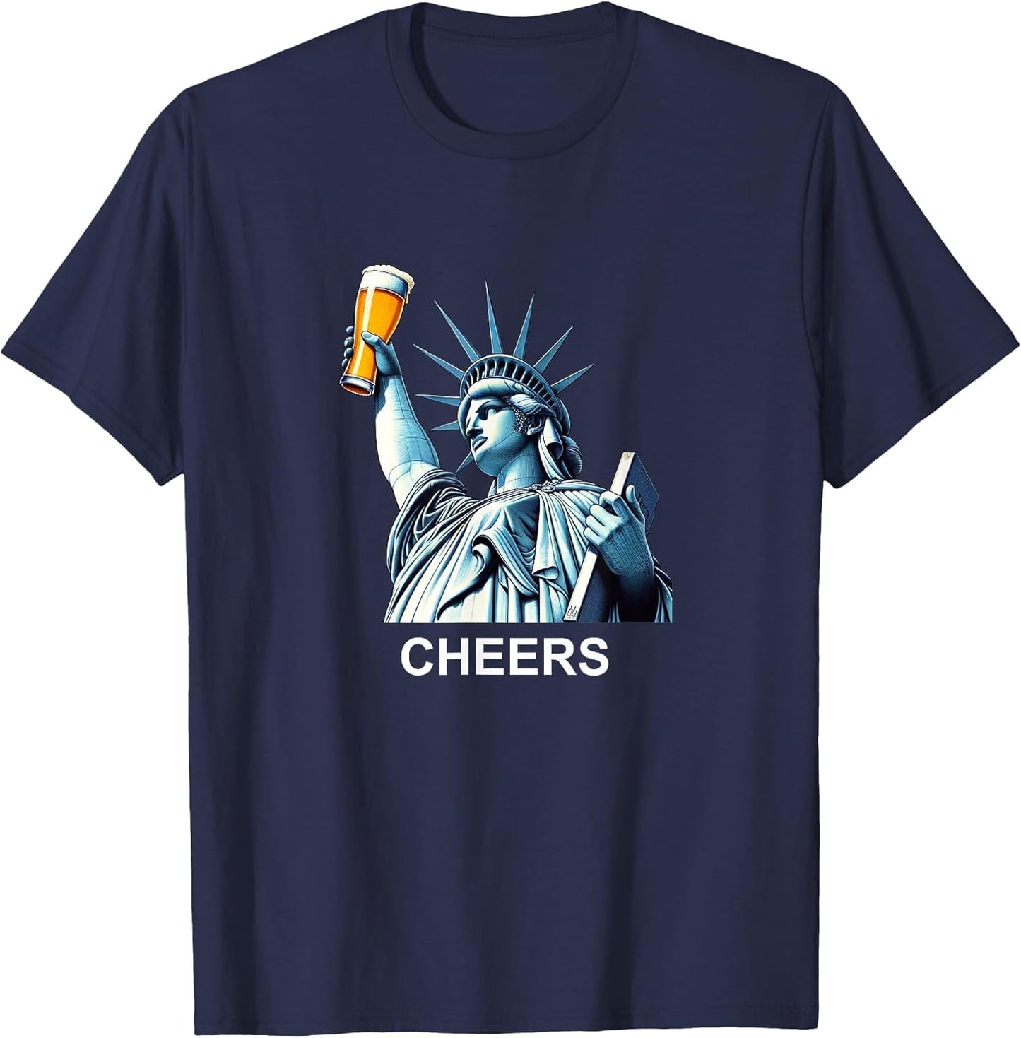 Cheers to America - Statue of Liberty with Beer Pint