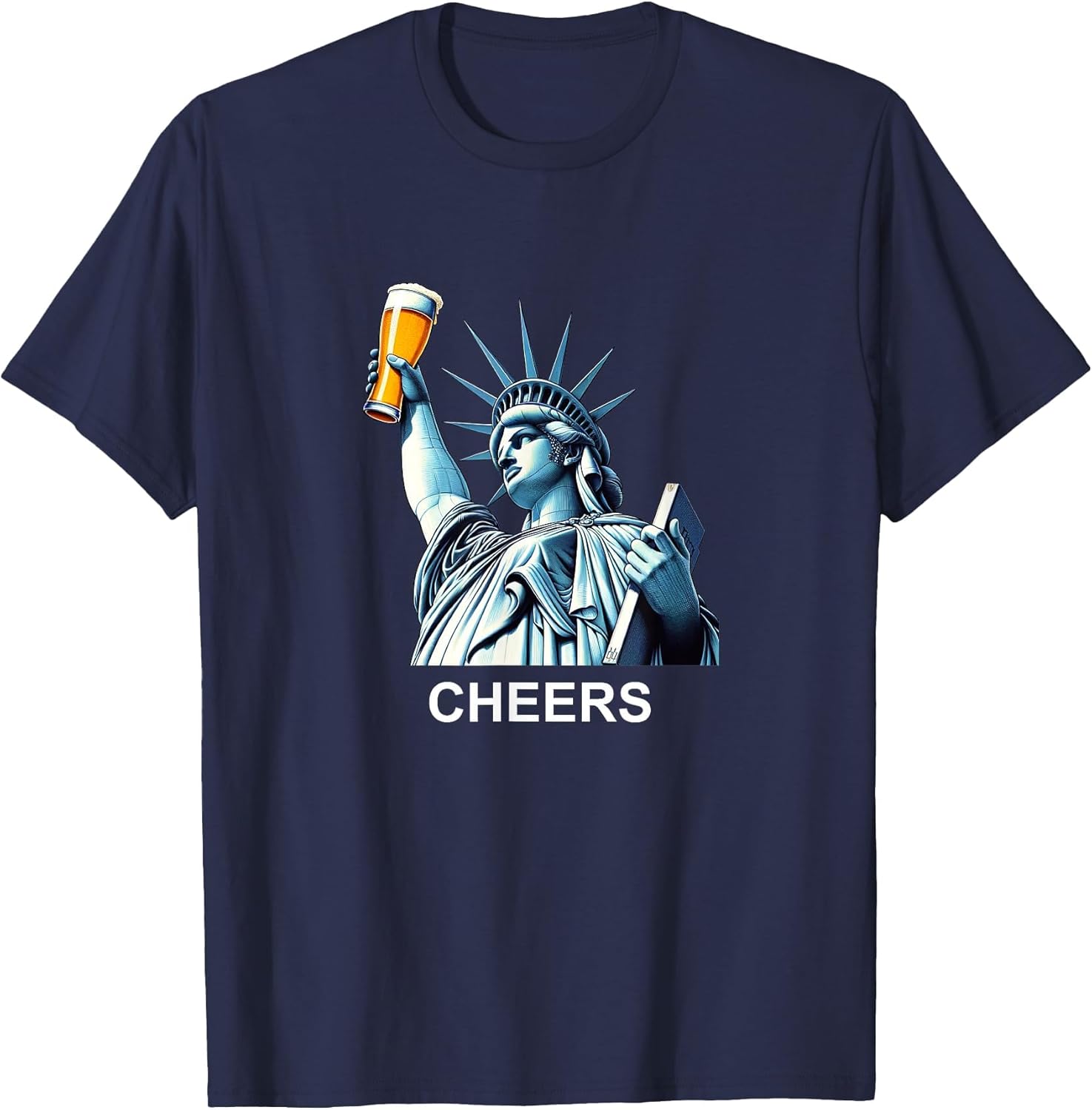 Cheers to America - Statue of Liberty with Beer Pint