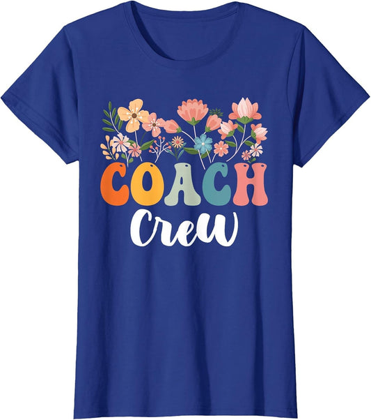 Coach Crew Team Retro Groovy Vintage First Day of School