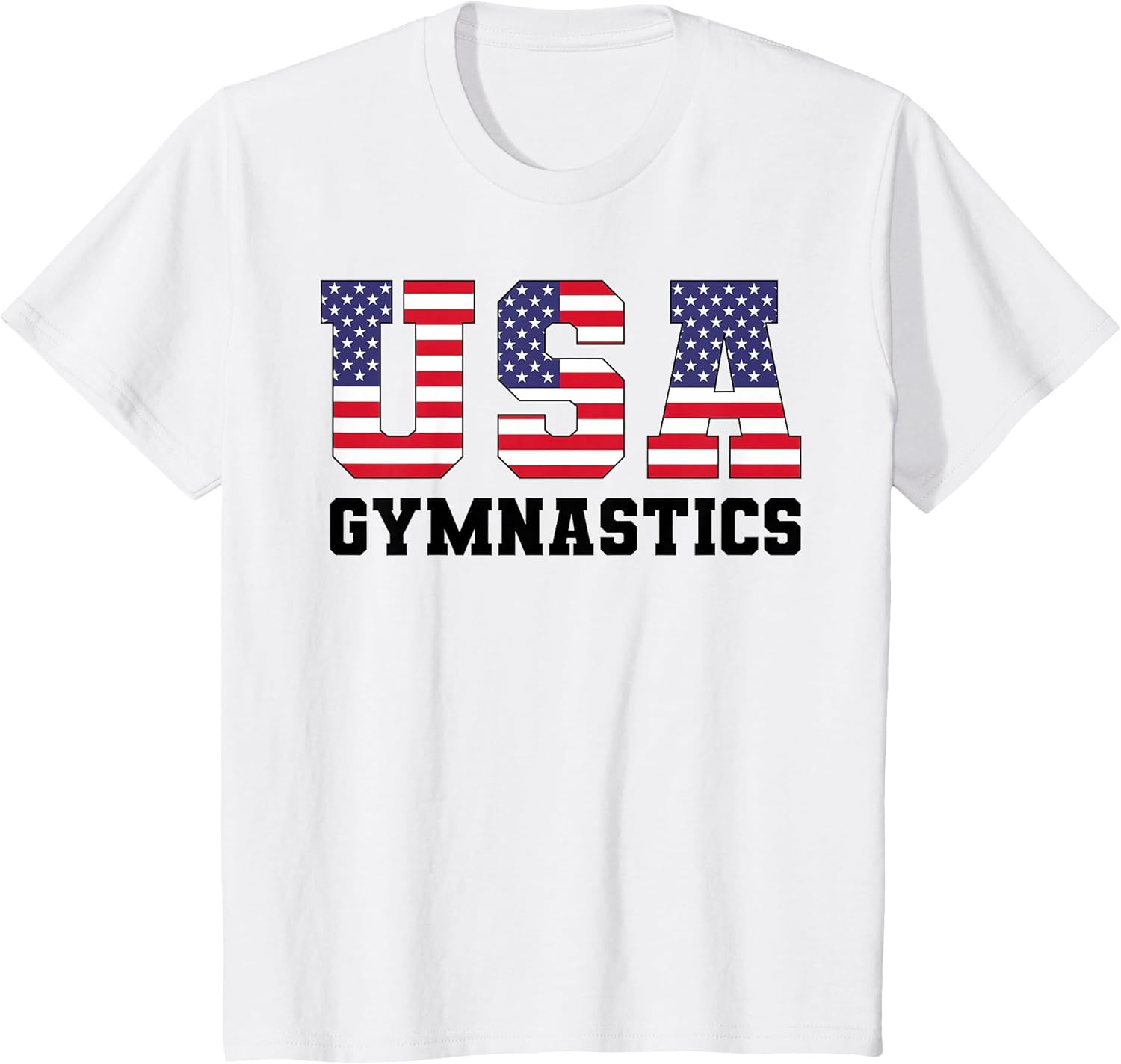 Gymnast Gymnastics USA American Flag 4th of July Girls Boys