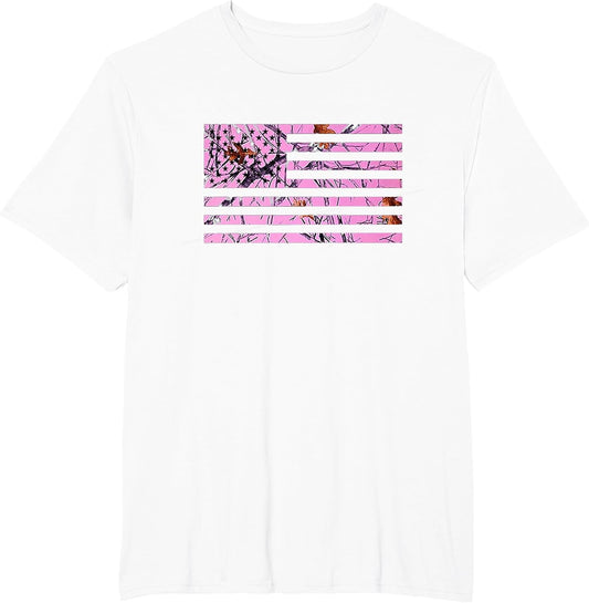 Pink Hunting Camo Flag Pattern American USA US Camouflage