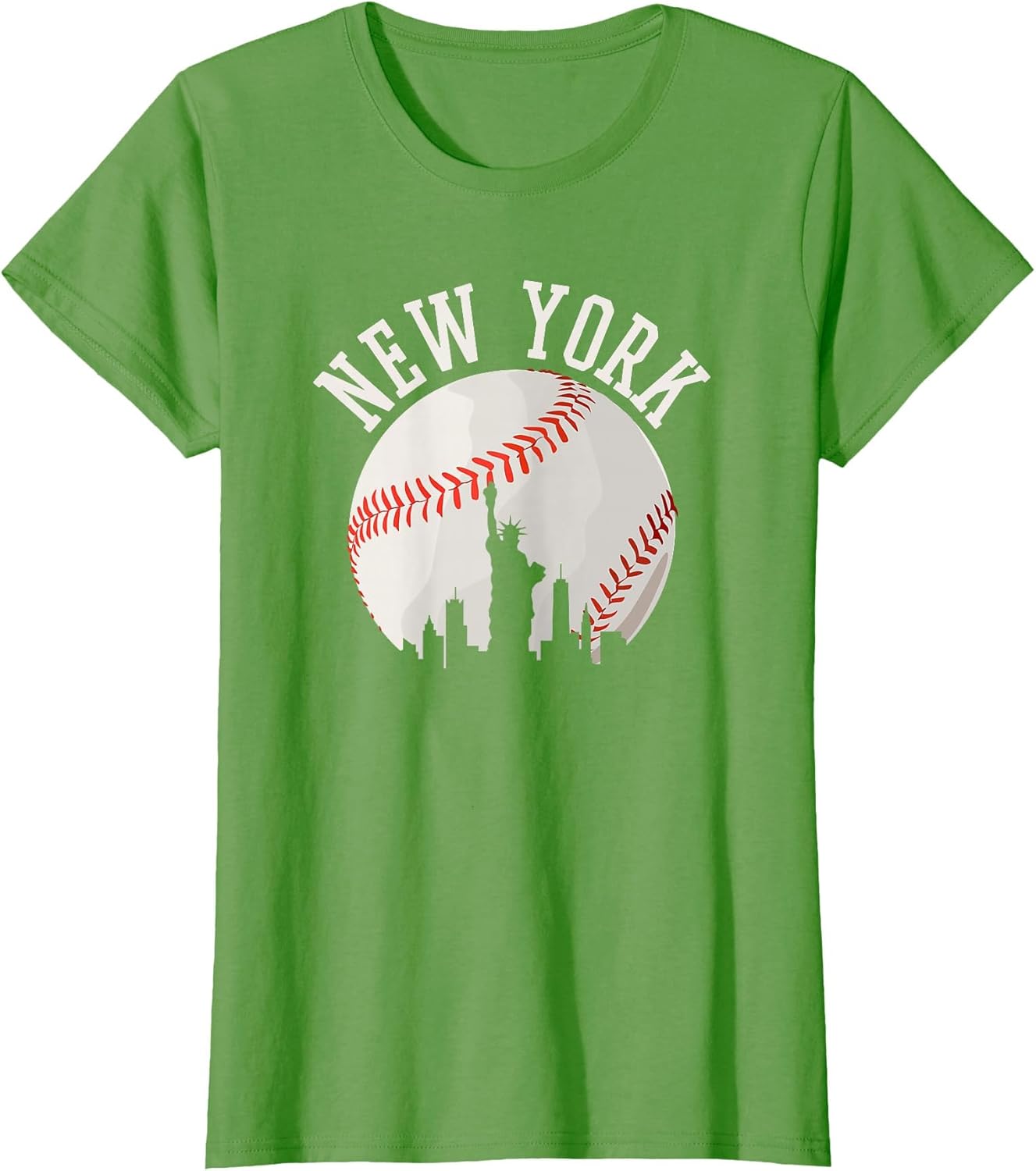 Downtown New York City Skyline, Vintage Baseball