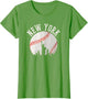 Downtown New York City Skyline, Vintage Baseball