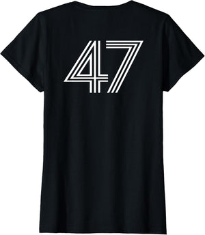 Number 47 Shirt Baseball Football Soccer Back Print Jersey