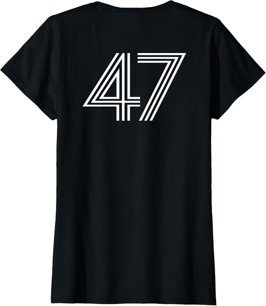 Number 47 Shirt Baseball Football Soccer Back Print Jersey