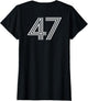Number 47 Shirt Baseball Football Soccer Back Print Jersey