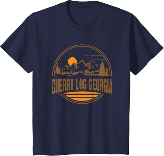 Vintage Cherry Log, Georgia Mountain Hiking Souvenir Print