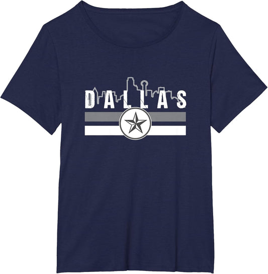 Blue & Grey TX Dallas Old School Throwback Dallas Fan