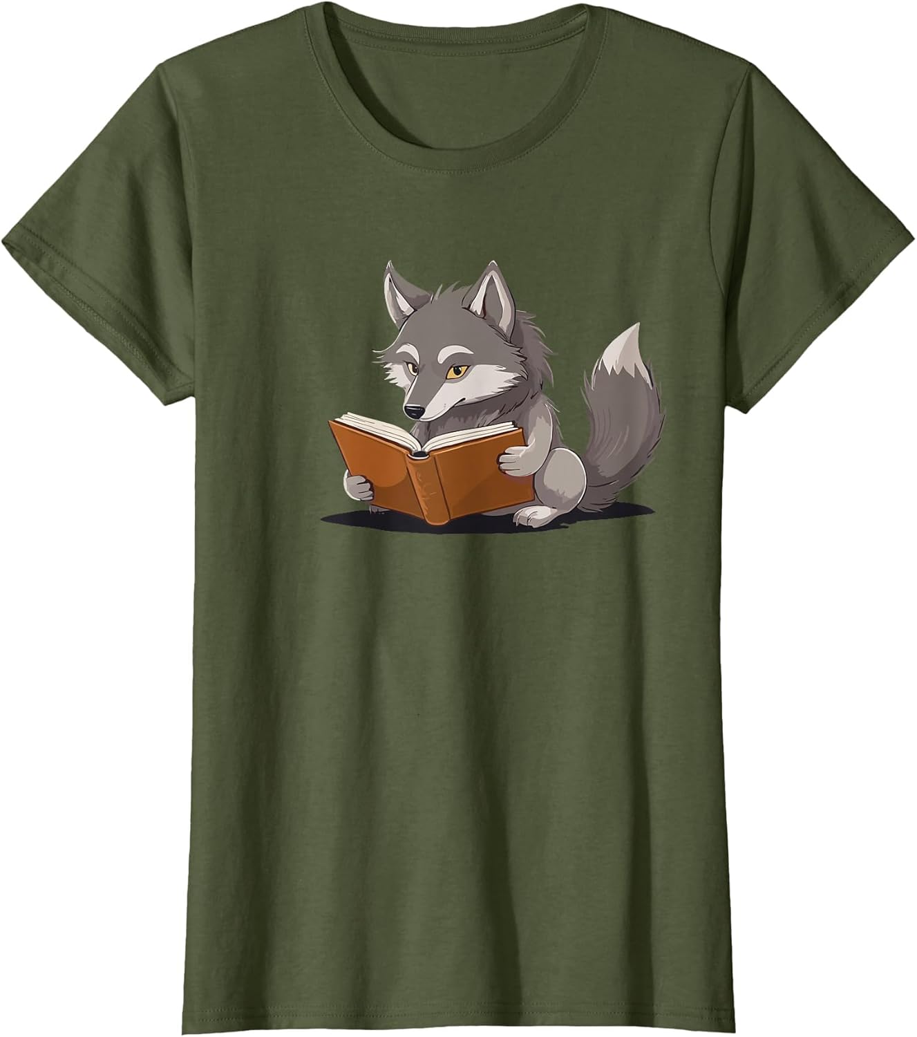 Cute Wolf is Reading a Book, Reading Wolf