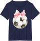 Soccer Pink Bow Coquette Preppy Aesthetic Player Athlete