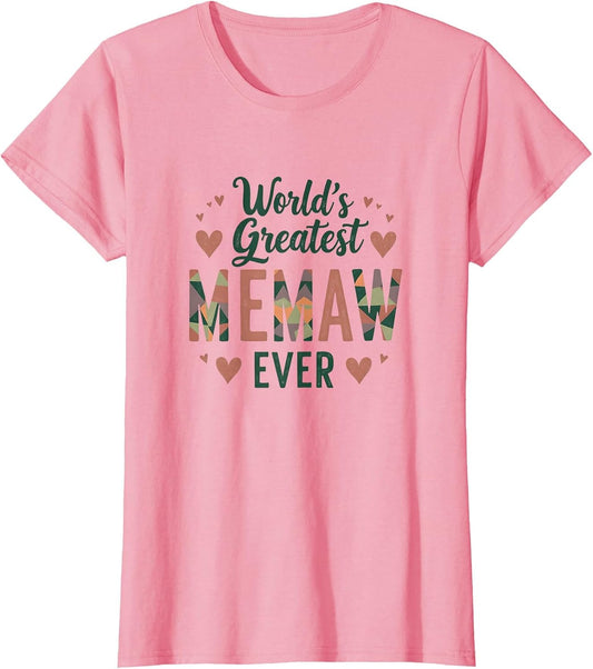 World's Greatest Memaw Ever Grandmother Design