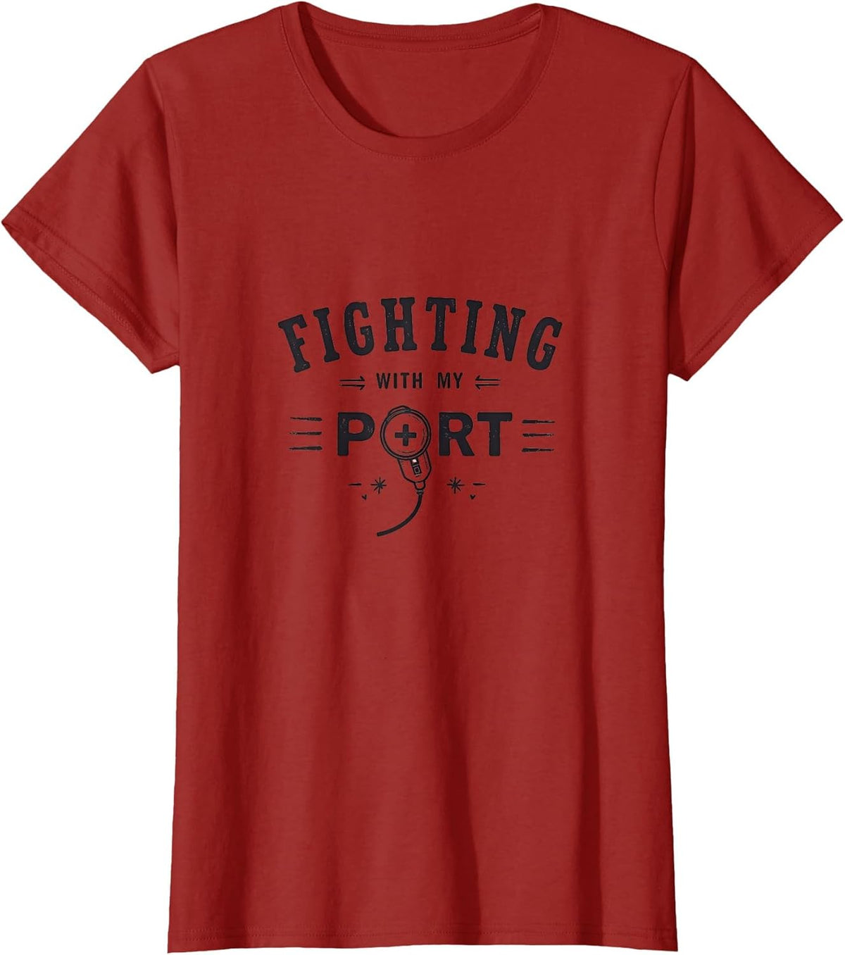 Fighting with My Port Chemo Warrior Design