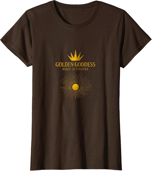Golden Goddess Mode Activated Empowerment Design