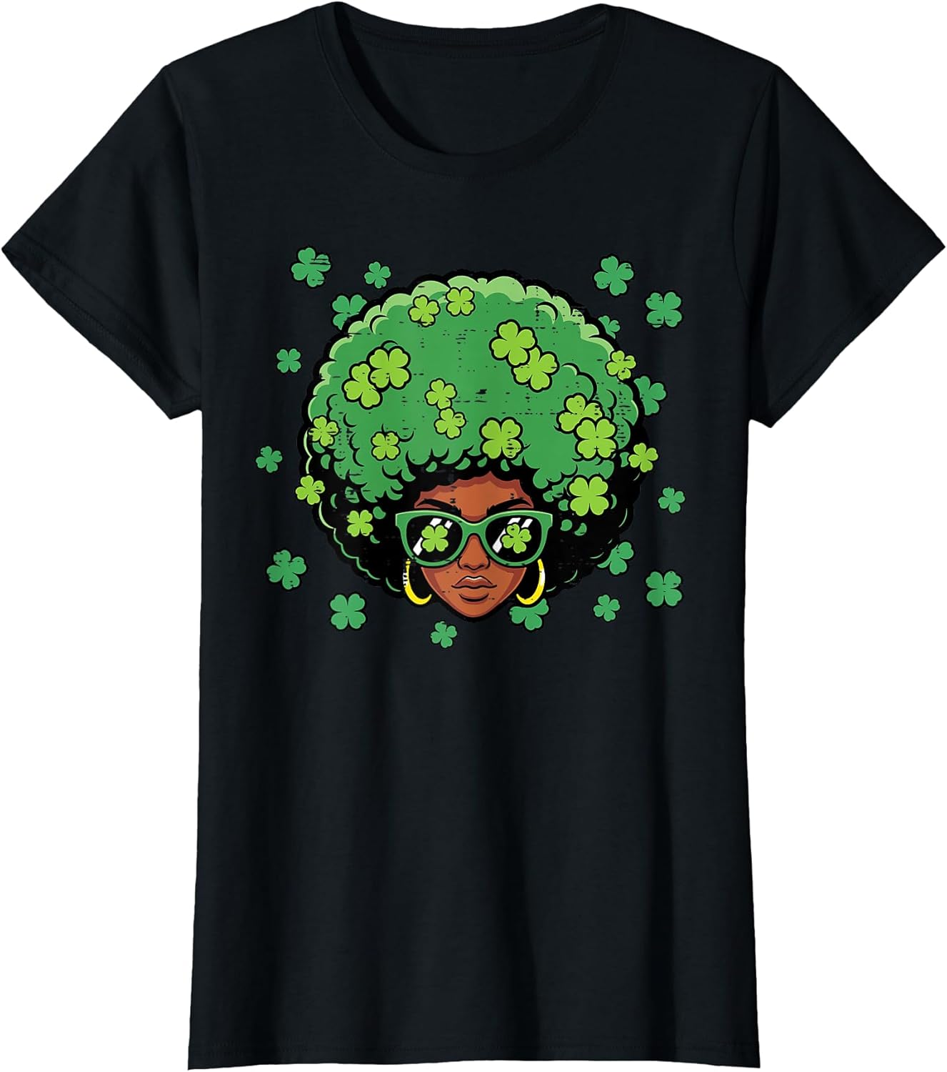 St Patricks Day Afro Woman Saint Pattys Women Girls Kids