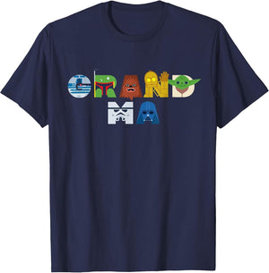 Star Wars Grandma Character Letters Family Trip Matching