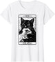 Black Cat Tarot Card Shirt, Funny Witchy Halloween Meme