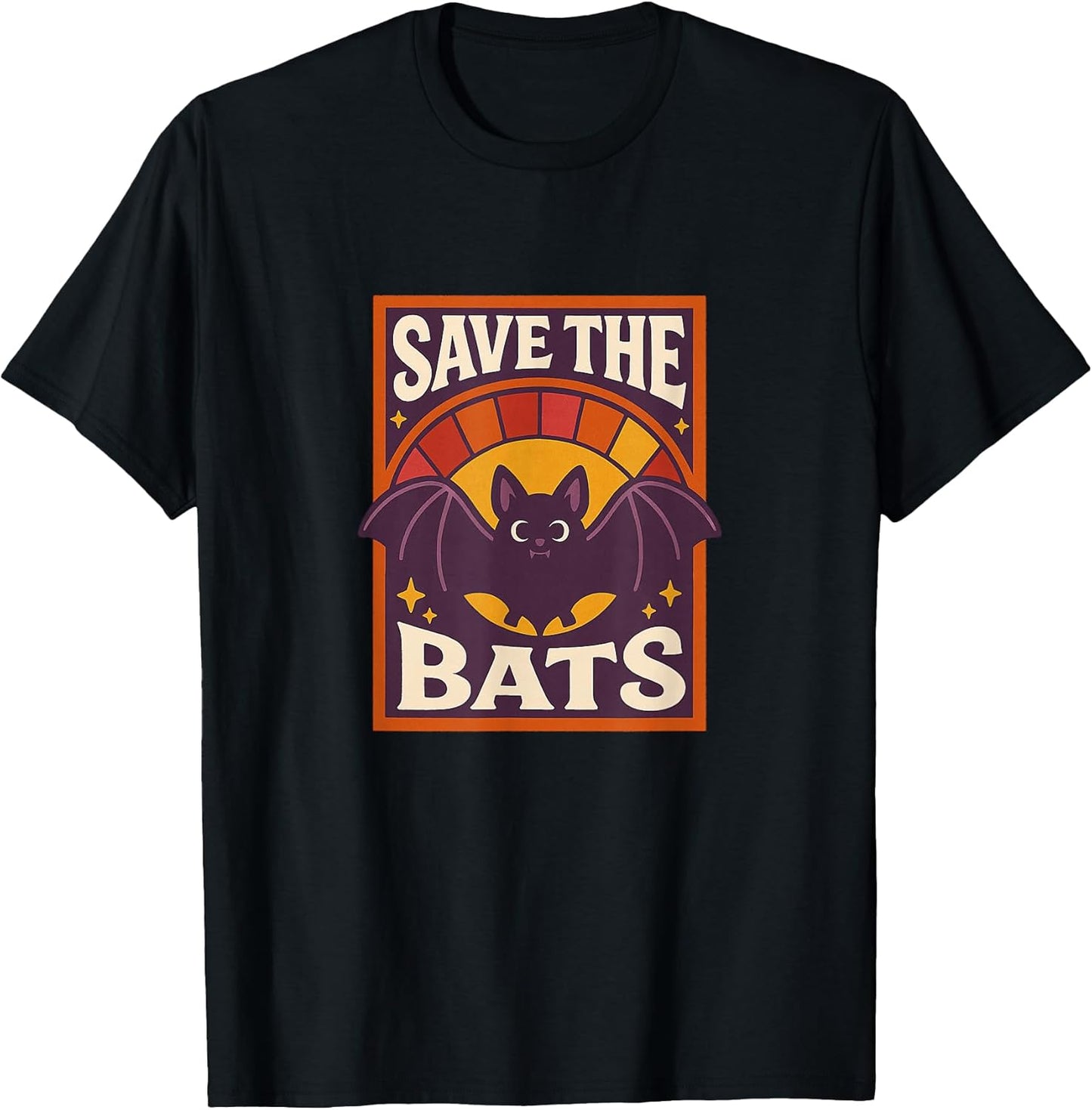 Save The Bats Vintage Halloween Wildlife Illustration