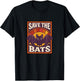 Save The Bats Vintage Halloween Wildlife Illustration
